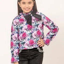 one friday Girls Floral Print Regular Fit Top-picture-52