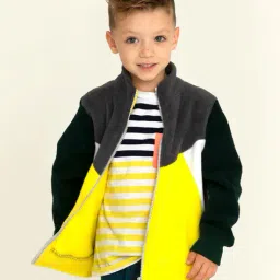 cherry crumble by nitt hyman Boys Colourblock Zip-Front Sweatshirt image 1