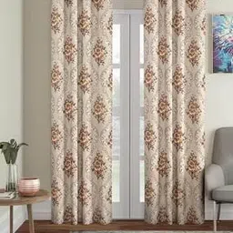 cortina eyelet curtain Set of 2 Indian Print Long Door Curtain-picture-23