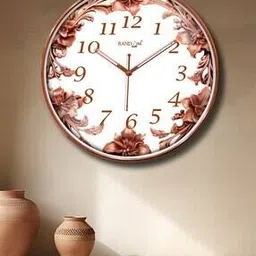 random Round Floral Wall Clock with Silent Movement-picture-42