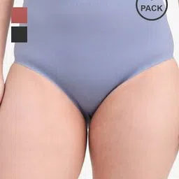 gialon Pack of 3 Brief Panties with Elasticated Waistband -picture-22