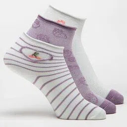 Pack of 3 Striped Ankle-Length Socks-image-62