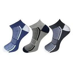usoxo Men Pack of 3 Striped Ankle Length Socks-picture-28