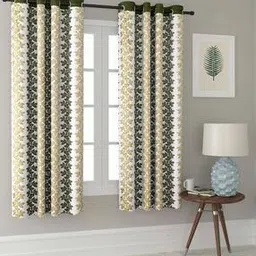 cortina eyelet curtain Set of 2 Printed Window Curtains-picture-30