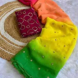 nyrika Women Embroidered Georgette Saree -picture-13