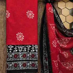 anand Women Block Print 3-Piece Unstitched Dress Material-picture-24
