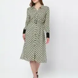 vero moda Geometric Print Shirt Dress-picture-29