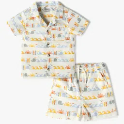 playday Boys Printed Shirt & Shorts Set image 1