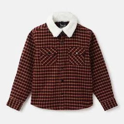 blue giraffe Boys Checks Regular Fit Shaket-picture-43