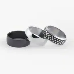 yousta Men Set of 3 Band Rings-picture-13