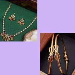 brado jewellery Women Necklace & Earrings Set with Gold Plated Bangles-picture-51