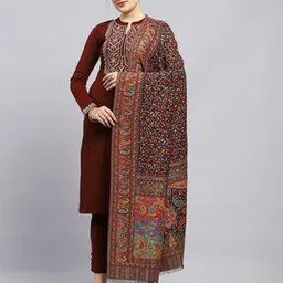 monte carlo Women Paisley Print Shawl with Fringes-picture-17
