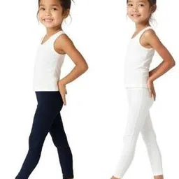 chilins Pack of 2 Girl Elasticated Waist Leggings-picture-33