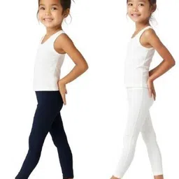 chilins Pack of 2 Girl Elasticated Waist Leggings image 1