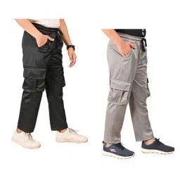 pixie n prince Pack of 2 Boys Relaxed Fit Cargo Pants  image 1