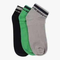 yousta Men Pack of 3 Typographic Print Ankle Length Socks-picture-11