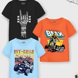 trampoline Pack of 3 Printed T-shirts-picture-24