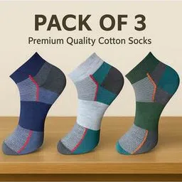 katapol Pack Of 3 Men Ankle-Length Socks-picture-48
