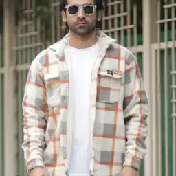 maniac Men Checked Oversized Fit Jacket-picture-35