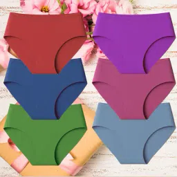 gialon Pack of 6 Seamless High Rise Briefs image 1