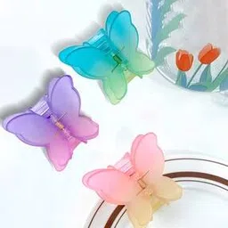 kairangi by yellow chimes Set of 3 Butterfly Hair Claw Clips-picture-22