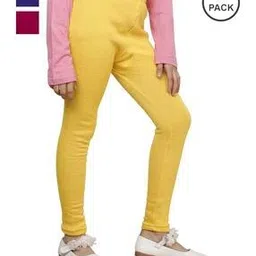 indiweaves Pack of 3 Girls Leggings with Elasticated Waistband-picture-24