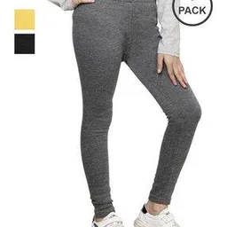 indiweaves Pack of 3 Girls Leggings with Elasticated Waistband-picture-11