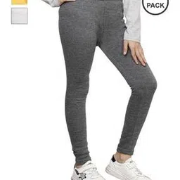 Pack of 3 Girls Leggings with Elasticated Waistband-image-16