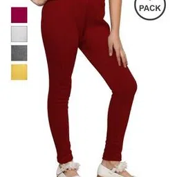 indiweaves Pack of 5 Leggings with Elasticated Waistband-picture-16