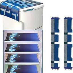 revexo Set of 7 Floral Print Refrigerator Covers-picture-53
