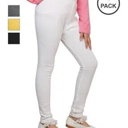 indiweaves Pack of 4 Leggings with Elasticated Waistband-picture-20