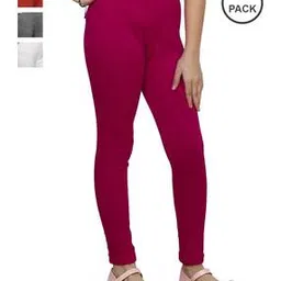 indiweaves Pack of 4 Leggings with Elasticated Waistband-picture-46
