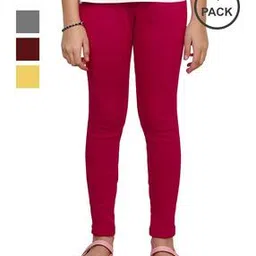indiweaves Girls Pack of 4 Leggings with Elasticated Waist-picture-26