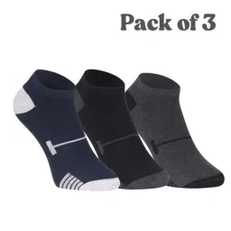hebtroco Pack of 3 Men Striped Ankle-Length Socks image 1