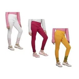 indiweaves Pack of 3 Floral Print Leggings with Elasticated Waistband-picture-35