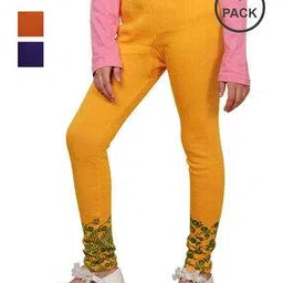 indiweaves Pack of 3 Floral Print Leggings with Elasticated Waistband-picture-16