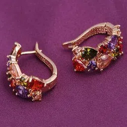 kairangi by yellow chimes Stone-Studded Hoop Earrings-picture-47