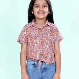 kiddopanti Girls Floral Print Shirt Top-picture-47