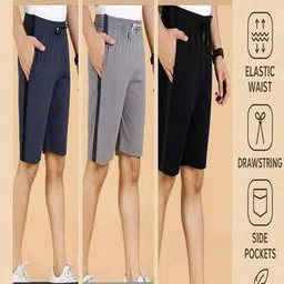 starfox Men Pack of 3 Regular Fit Flat-Front Bermudas-picture-21