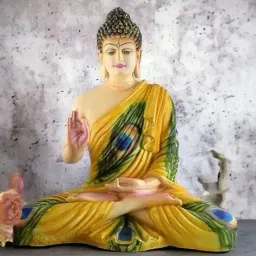 nayra handicrafts Decorative Meditating Buddha Idol image 1