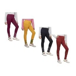 indiweaves Pack of 4 Floral Print Leggings with Elasticated Waistband-picture-16
