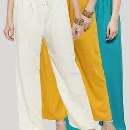 clora creation Pack of 3 Solid Palazzos-picture-22