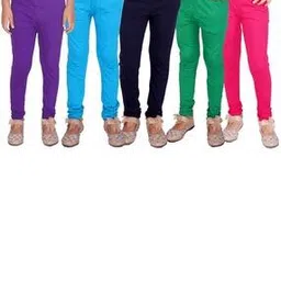 diaz Girls Pack of 5 Leggings with Elasticated Waist-picture-29