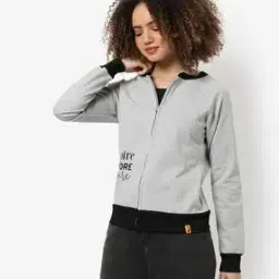 campus sutra Solid Sweatshirt with Zip Front Closure-picture-42