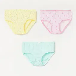 fame forever by lifestyle Girls Pack of 3 Micro Print Bikini Panties-picture-10
