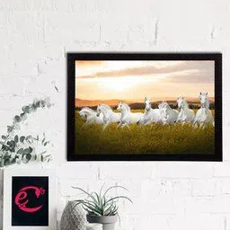 ecraftindia 7 Lucky Running Horses Satin Matt Texture UV Art Painting-picture-43