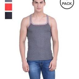 dollar bigboss Pack of 3 Men Solid Cotton Racerback Styled Gym Vest-picture-45