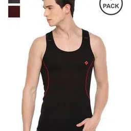 dollar bigboss Pack of 3 Men Solid Cotton Racerback Styled Gym Vest-picture-45