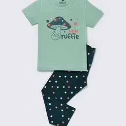 nite flite Girls Graphic Print T-Shirt & Pyjamas Set image 1