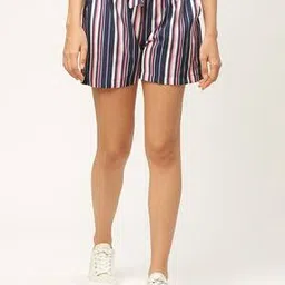 wisstler Striped Mid-Rise Shorts-picture-53